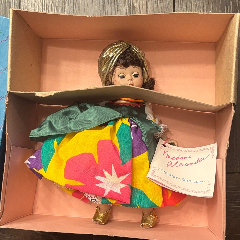 Brazil Madame Alexander Doll with Vibrant Dress and Gold Shoes